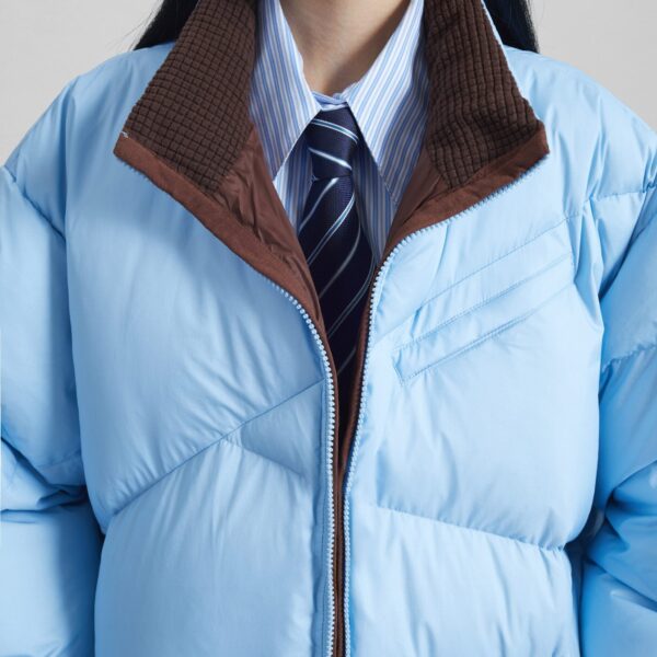 The Frankie Shop Orino Oversized Puffer Jacket – Blue, view 5