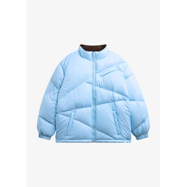 The Frankie Shop Orino Oversized Puffer Jacket - Blue - Oversized Minimalist Jackets in Blue - Shop at Luxury Shoes 