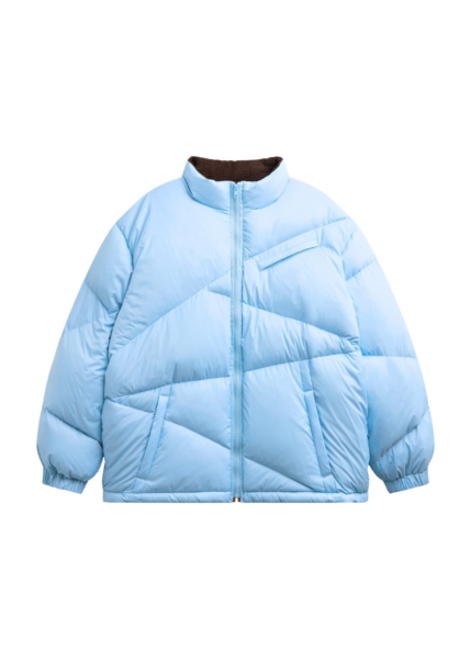 The Frankie Shop Orino Oversized Puffer Jacket - Blue - Oversized Minimalist Jackets in Blue - Shop at Luxury Shoes 