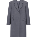 The Frankie Shop Orsta Wool Coat - Grey - Oversized Minimalist Coats in Grey - Shop at Luxury Shoes 
