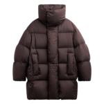 The Frankie Shop Ortler Puffer Jacket - Brown - Oversized Minimalist Jackets in Brown - Shop at Luxury Shoes 