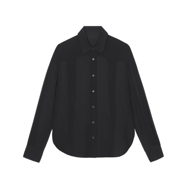 The Frankie Shop Peri Georgette Shirt – Black