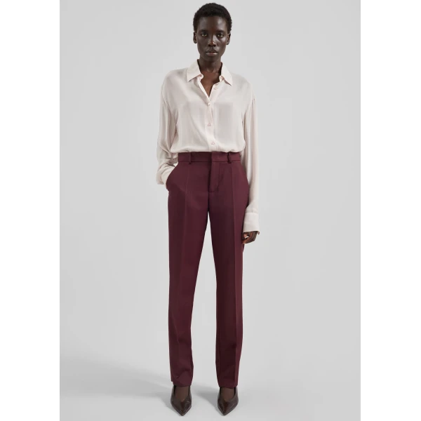 The Frankie Shop Peri Georgette Shirt - Faded Pink - Oversized Minimalist Tops in Pink - Shop at Luxury Shoes 