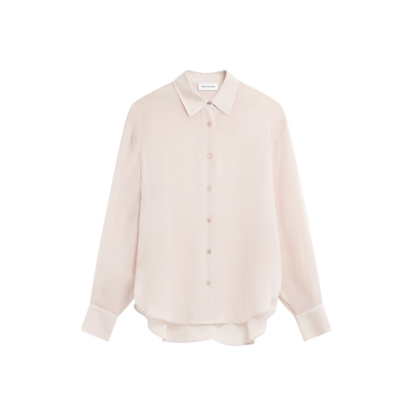 The Frankie Shop Peri Georgette Shirt – Faded Pink