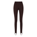 The Frankie Shop Piuma Knit Stirrup Leggings - Brown - Oversized Minimalist Pants in Brown - Shop at Luxury Shoes 