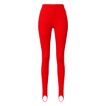 The Frankie Shop Piuma Knit Stirrup Leggings - Red - Oversized Minimalist Pants in Red - Shop at Luxury Shoes 