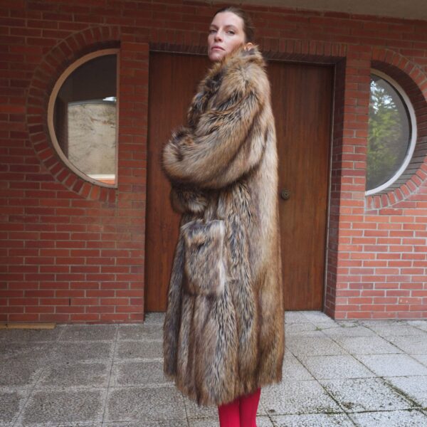 The Frankie Shop Rella Faux Fur Coat – Camel, view 5