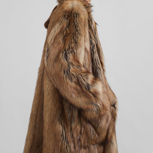 The Frankie Shop Rella Faux Fur Coat – Camel, view 7