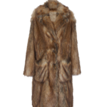 The Frankie Shop Rella Faux Fur Coat - Camel - Oversized Minimalist Coats in Brown - Shop at Luxury Shoes 