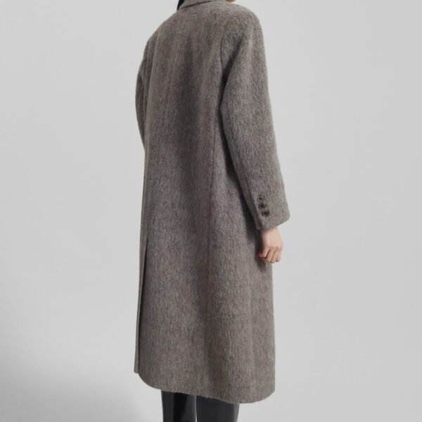 The Frankie Shop Sormark Brushed Wool Coat – Taupe, view 8