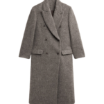 The Frankie Shop Sormark Brushed Wool Coat - Taupe - Oversized Minimalist Coats in Brown - Shop at Luxury Shoes 