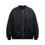 The Frankie Shop Stellan Faux Shearling Oversized Bomber Jacket - Black - Oversized Minimalist Jackets in Black - Shop at Luxury Shoes 