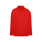The Frankie Shop Thelma Ribbed Sweater Dress - Red - Oversized Minimalist Knitwear in Red - Shop at Luxury Shoes 