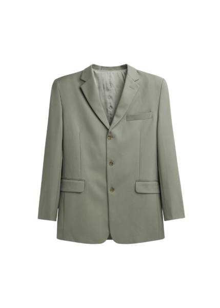 The Frankie Shop Trosa Blazer - Pale Olive - Oversized Minimalist Jackets in Green - Shop at Luxury Shoes 
