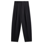 The Frankie Shop Vester Pleated Trousers - Black - Oversized Minimalist Pants in Black - Shop at Luxury Shoes 