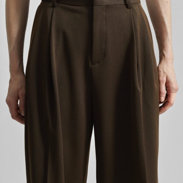 The Frankie Shop Vester Pleated Trousers – Brown, view 5