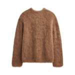 The Frankie Shop Willy Alpaca Knit Sweater - Dark Taupe - Oversized Minimalist Knitwear in Brown - Shop at Luxury Shoes 