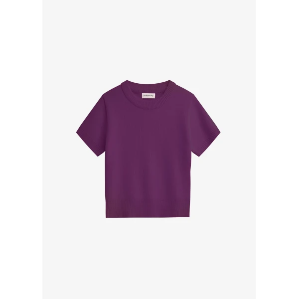 The Frankie Shop Zoersel Knit Top - Purple - Oversized Minimalist Knitwear in Purple - Shop at Luxury Shoes 