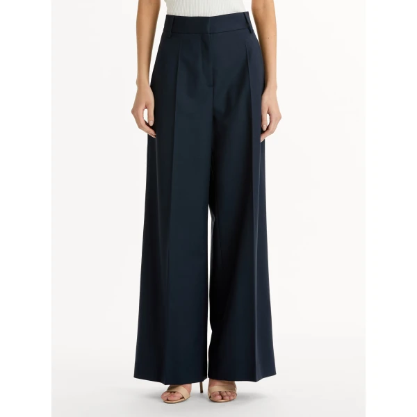 Oscar de la Renta Wide-Leg Wool-Blend Pant - Pants - American Luxury Evening Wear at Luxury Shoes 