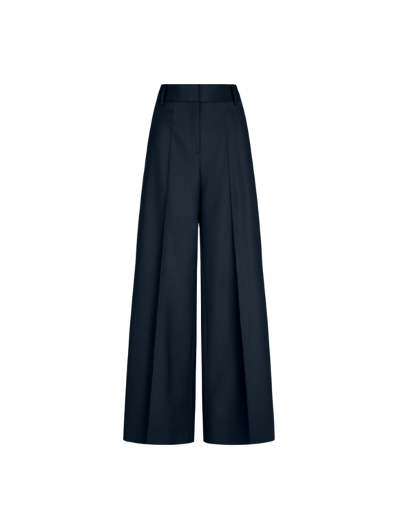 Oscar de la Renta Wide-Leg Wool-Blend Pant - Pants - American Luxury Evening Wear at Luxury Shoes 