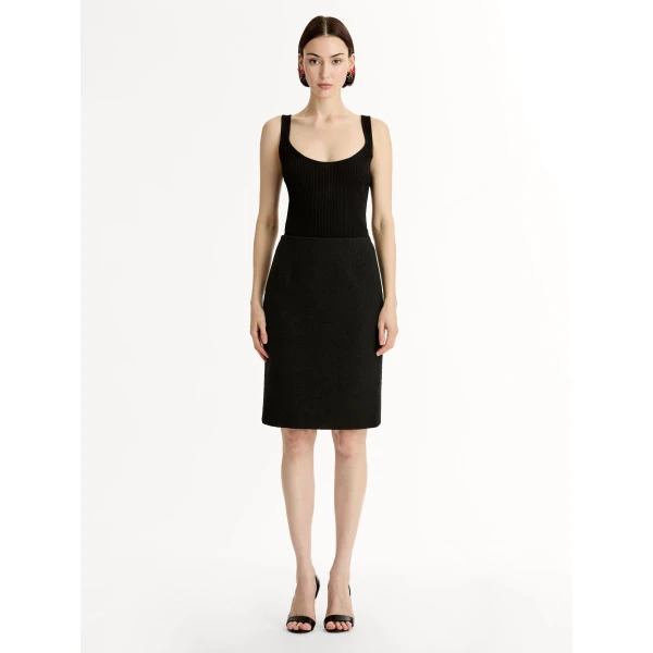 Oscar de la Renta Wool Tweed Pencil Skirt - Skirts - American Luxury Evening Wear at Luxury Shoes 