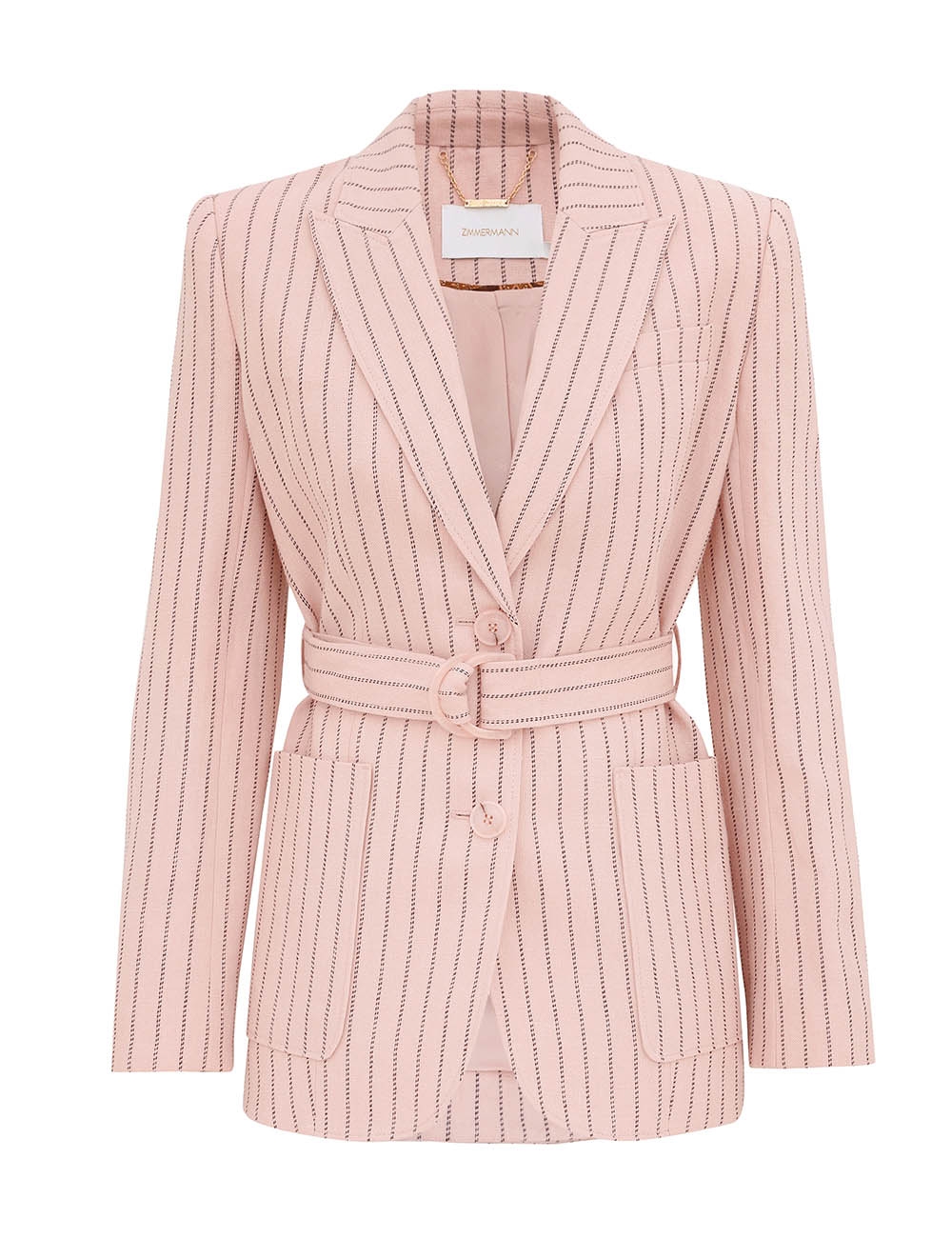 Zimmermann Alchemy Linen Belted Blazer