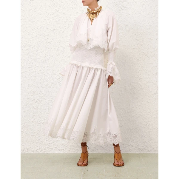 Elevate your elegance in this Zimmermann Dresses available now at Luxury Shoes 