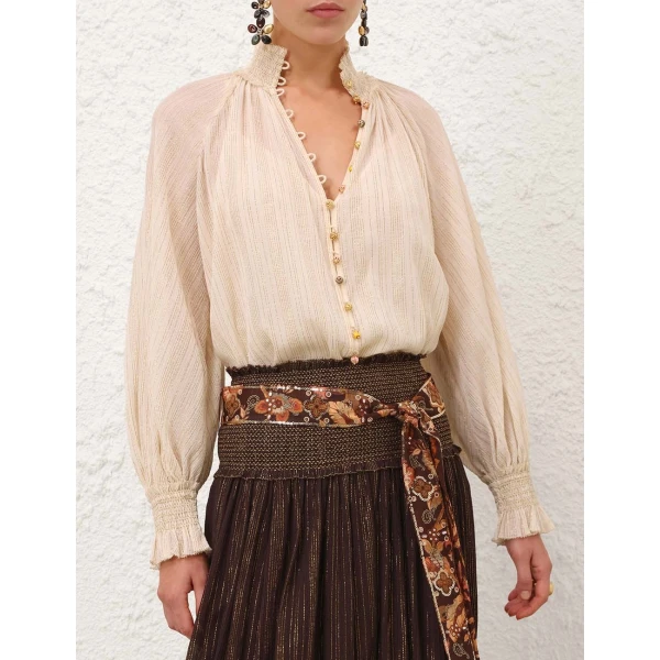Elevate your elegance in this Zimmermann Tops available now at Luxury Shoes 