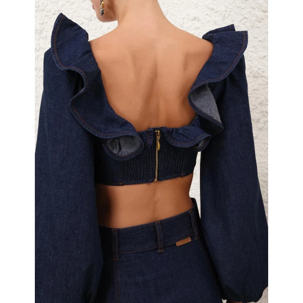 Elevate your elegance in this Zimmermann Tops available now at Luxury Shoes 