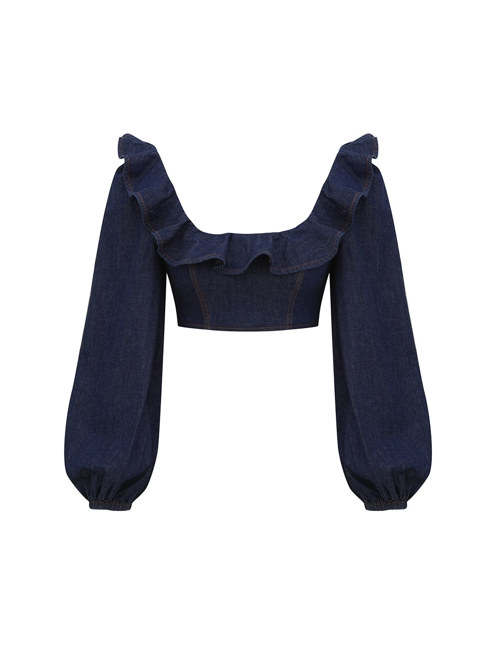 Zimmermann Aster Denim Frill Top | Ready to Wear Collection Luxury Shoes Elevate your elegance in this Zimmermann Tops available now at Luxury Shoes
