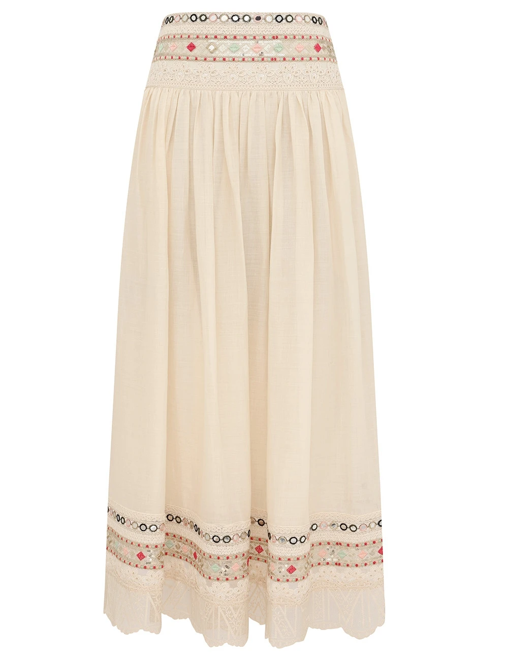 Zimmermann Aster Embellished Midi Skirt | Ready to Wear Collection Luxury Shoes Elevate your elegance in this Zimmermann Skirts available now at Luxury Shoes