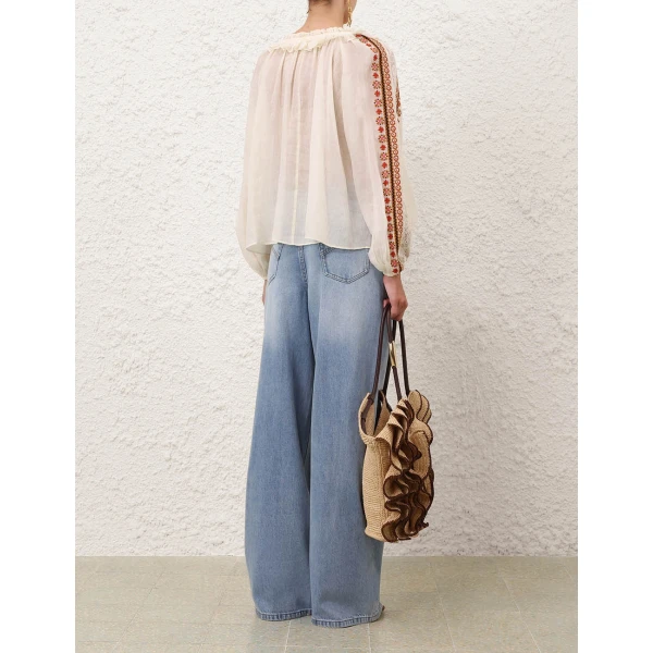 Elevate your elegance in this Zimmermann Tops available now at Luxury Shoes 