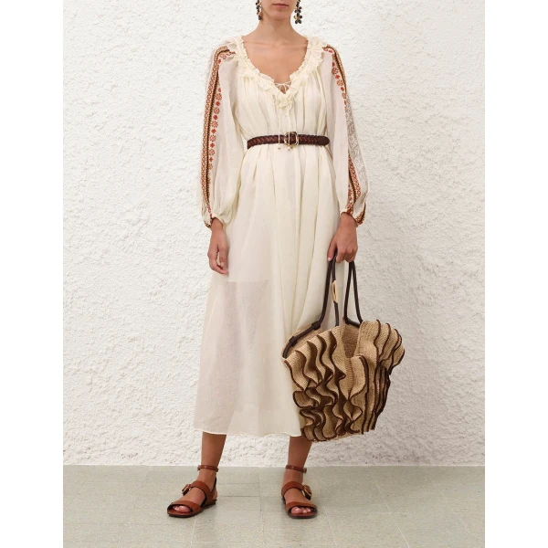 Elevate your elegance in this Zimmermann Dresses available now at Luxury Shoes 