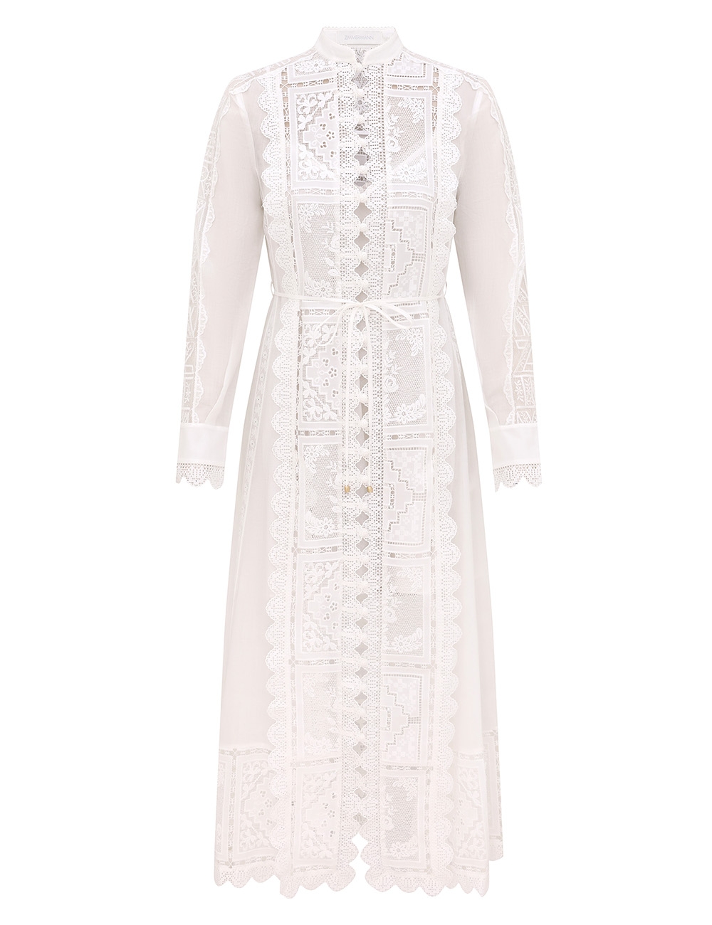 Zimmermann Aster Embroidered Midi Dress