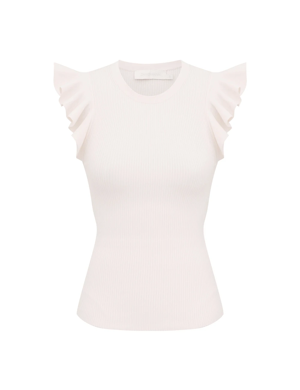Zimmermann Aster Frill Racer Tank | Ready to Wear Collection Luxury Shoes Elevate your elegance in this Zimmermann Tops available now at Luxury Shoes