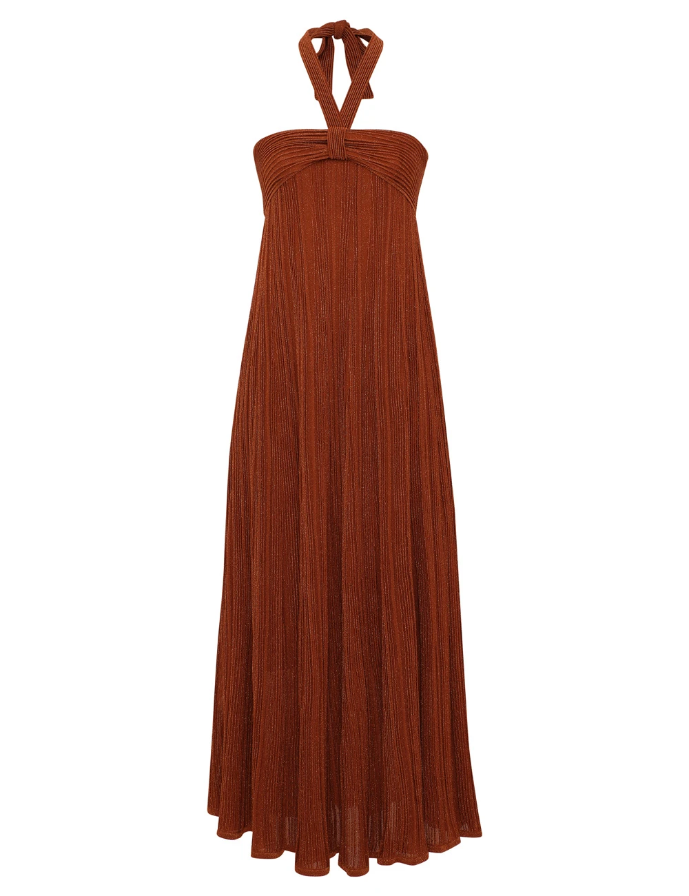 Zimmermann Indra Metallic Halter Dress | Ready to Wear Collection Luxury Shoes Elevate your elegance in this Zimmermann Dresses available now at Luxury Shoes