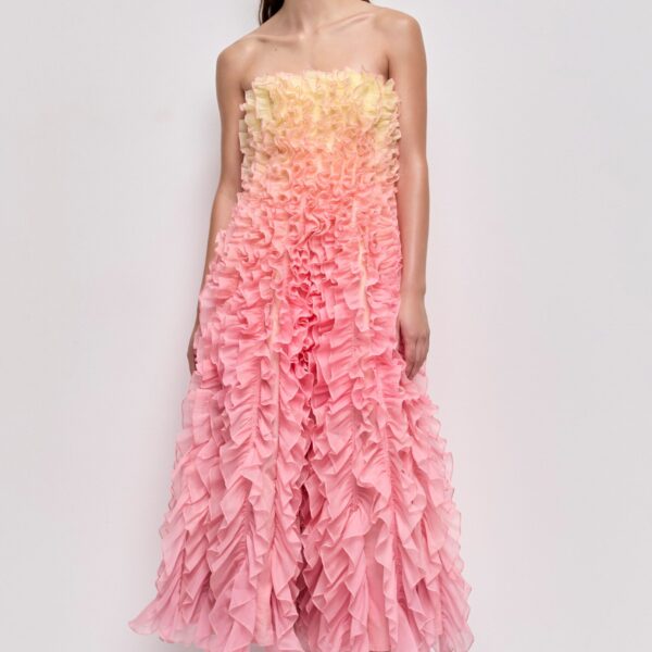 Aje Delphie Frill Midi Dress, view 2