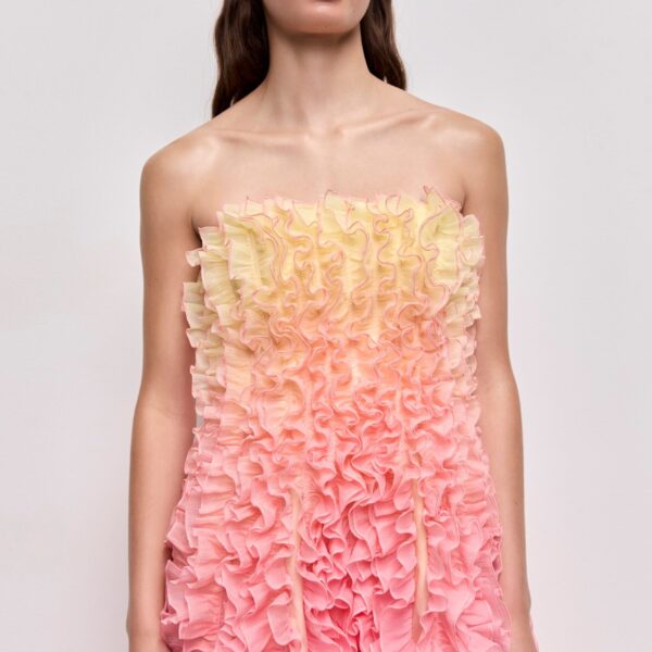 Aje Delphie Frill Midi Dress, view 3
