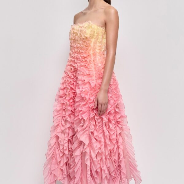 Aje Delphie Frill Midi Dress, view 4