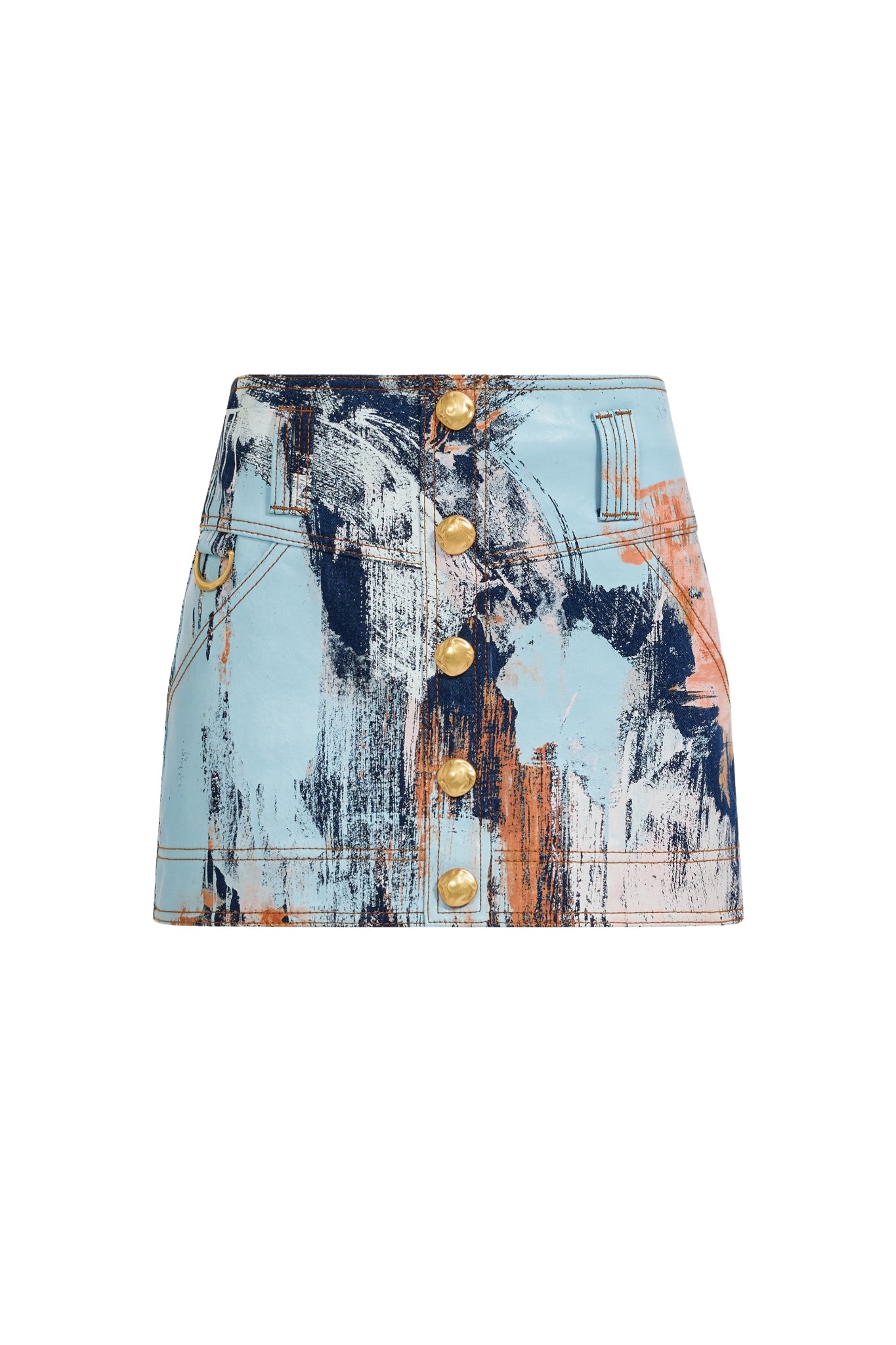 Aje-aus-Skirts-Lettera-Denim-Mini-Skirt44736_nobg Aje Multicolour Skirts