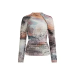 Aje Carline Gathered Mesh Top