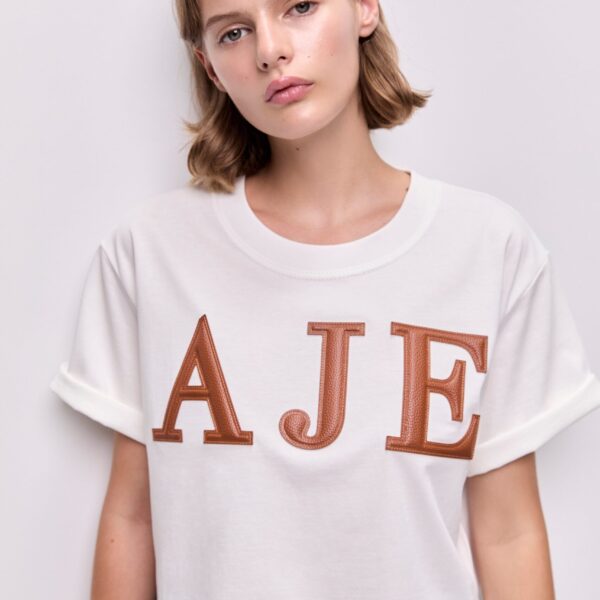 Aje Danila Logo Cropped Tee Top, view 4