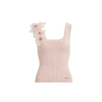 Aje Pamela Flower Knit Tank