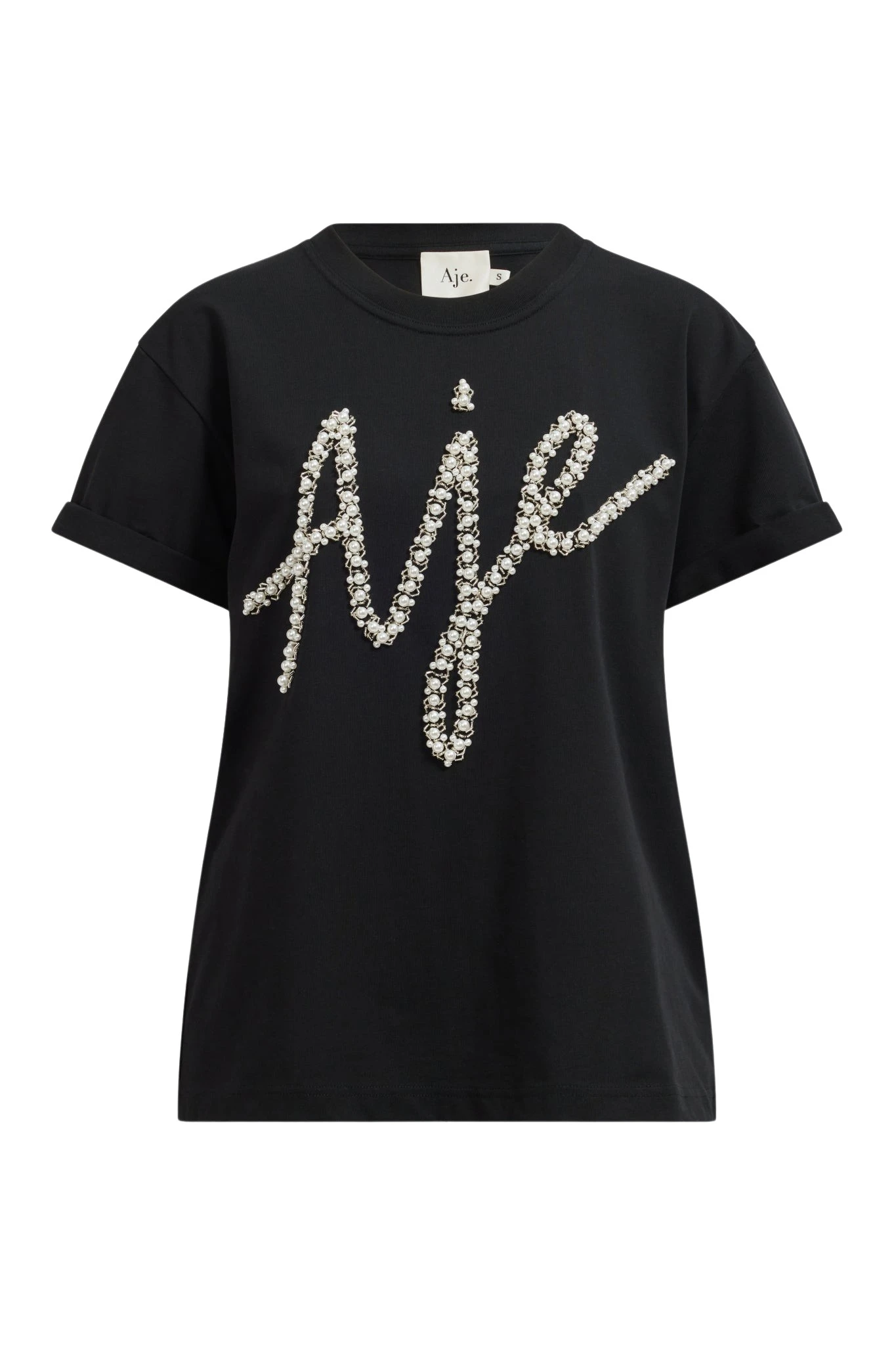Aje-aus-Tops-Syla-Embellished-Logo-Tee46726_nobg Aje Syla Embellished Logo Tee Top