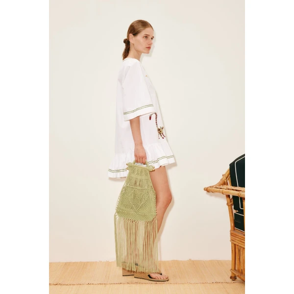 Alemais Camelia Embellished Mini Dress  Sustainable Dresses with Alemais print -  Luxury Handbags Australian Designer