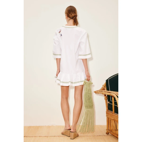 Alemais Camelia Embellished Mini Dress  Sustainable Dresses with Alemais print -  Luxury Handbags Australian Designer