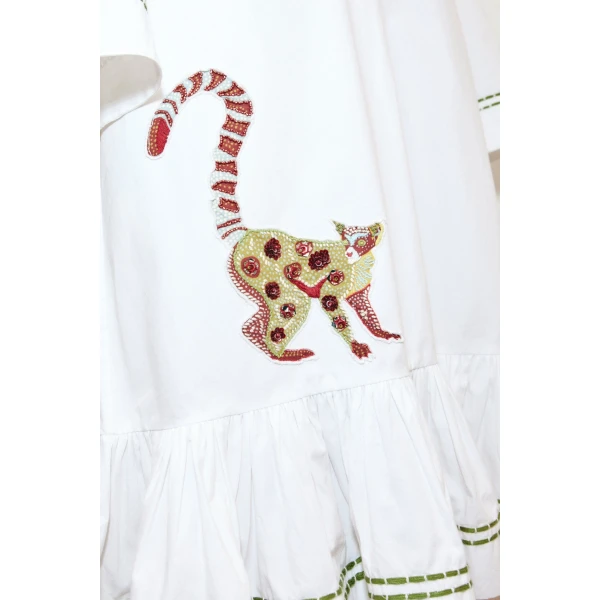 Alemais Camelia Embellished Mini Dress  Sustainable Dresses with Alemais print -  Luxury Handbags Australian Designer