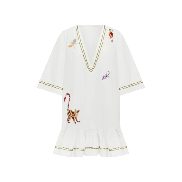 Alemais Camelia Embellished Mini Dress  Sustainable Dresses with Alemais print -  Luxury Handbags Australian Designer