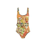 Alemais Charlie Belted One Piece  Sustainable Beachwear with Alemais print -  Luxury Handbags Australian Designer