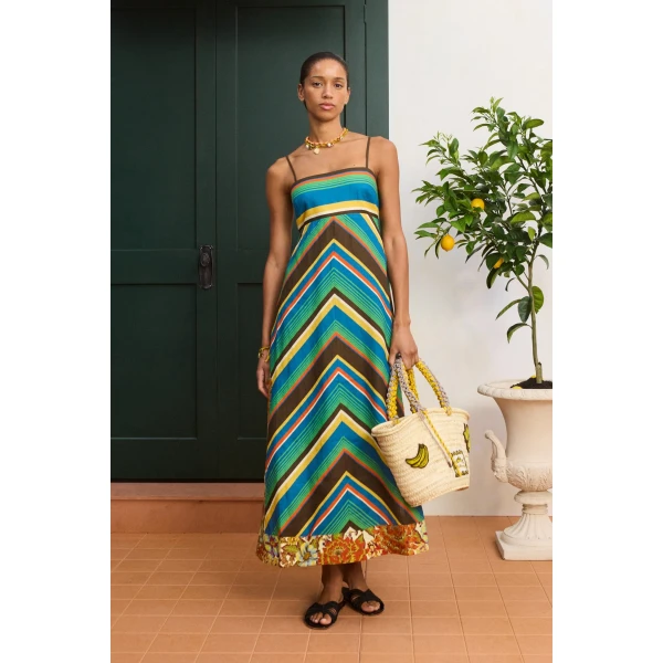 Alemais Charlie Day Dress  Sustainable Dresses with Alemais print -  Luxury Handbags Australian Designer